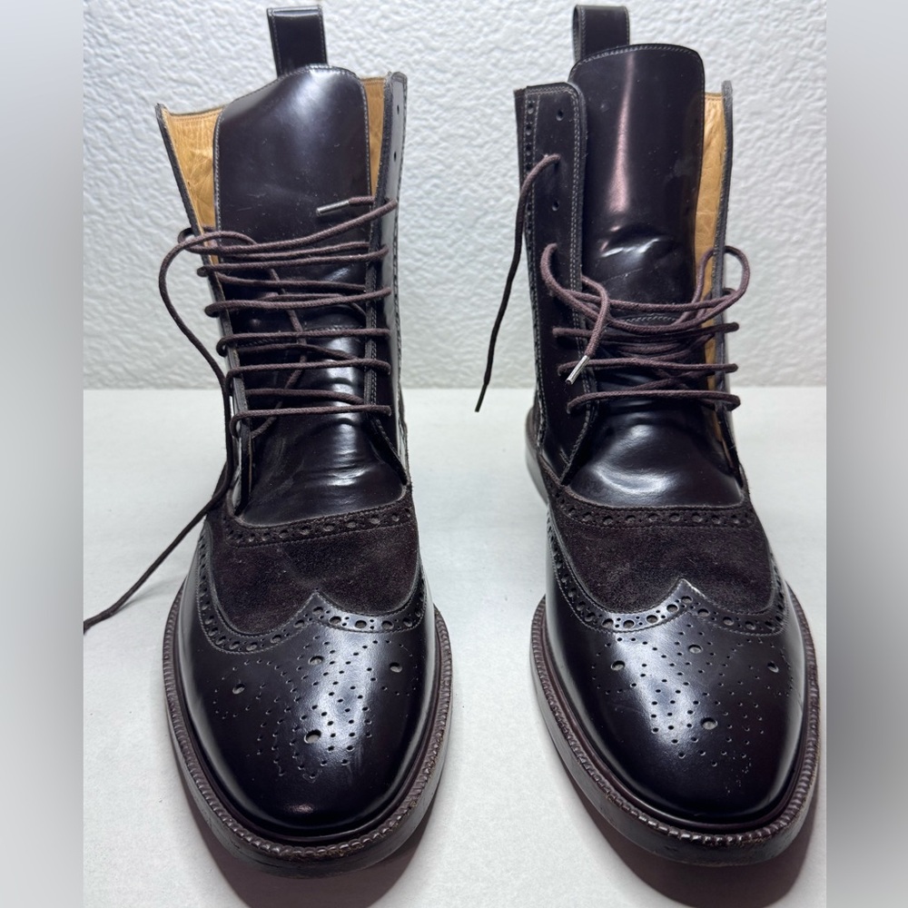 Gucci wingtips lace up boots
